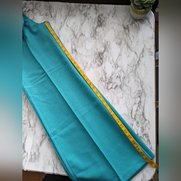 Vintage High Waist Wide Leg Teal Pants from Sears - Picture 7 of 8